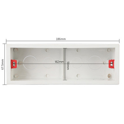 Sienā iebūvēta AU US 120 154 197 sarkana balta barošanas ligzdas slēdža kasete slēptā sadales kārba Iekšējā instalācijas kaste