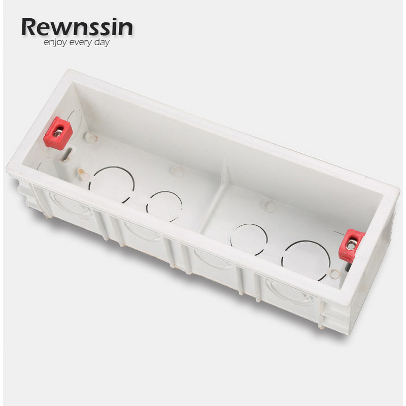 Sienā iebūvēta AU US 120 154 197 sarkana balta barošanas ligzdas slēdža kasete slēptā sadales kārba Iekšējā instalācijas kaste