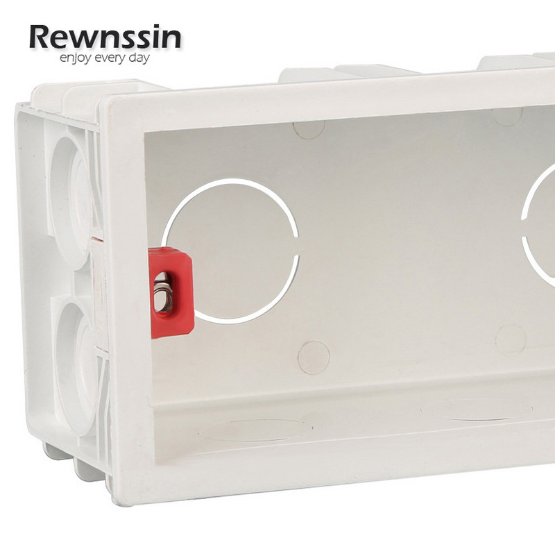 Sienā iebūvēta AU US 120 154 197 sarkana balta barošanas ligzdas slēdža kasete slēptā sadales kārba Iekšējā instalācijas kaste