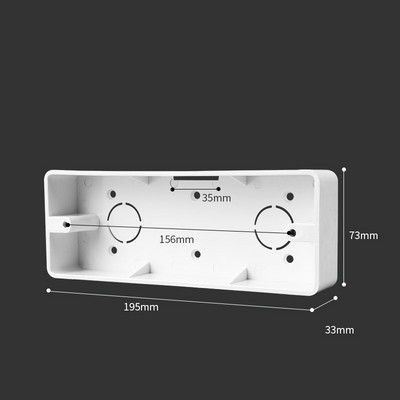 118 tips Universāls Divu pozīciju, trīs pozīciju, četru pozīciju slēptās sadales kārbas slēdža ligzda Taisnstūra apakšējā kārba Balta