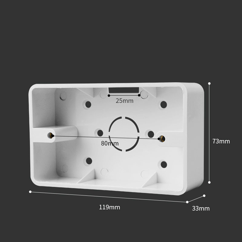 118 tips Universāls Divu pozīciju, trīs pozīciju, četru pozīciju slēptās sadales kārbas slēdža ligzda Taisnstūra apakšējā kārba Balta