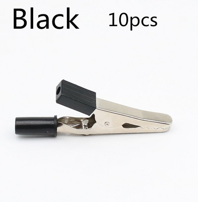 10 kom/lot Izolirane krokodilske kopče Plastična ručka Kabelska olovka Testiranje Metalne aligatorske kopče Stezaljke 52 mm duljine