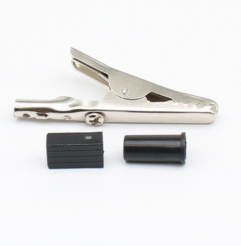 10 kom/lot Izolirane krokodilske kopče Plastična ručka Kabelska olovka Testiranje Metalne aligatorske kopče Stezaljke 52 mm duljine