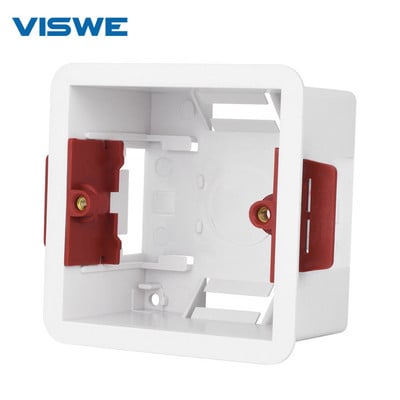 VISWE 1 Gang Dry Lining Box για γυψοσανίδα / γυψοσανίδα / γυψοσανίδα 46 χιλιοστών Διακόπτης τοίχου βάθους BOX Κασέτα τοίχου