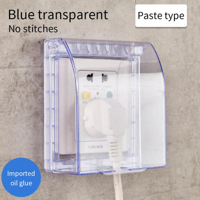 1 gab Universāls 86 tipa sienas kontaktligzdas ūdensnecaurlaidīgs kastes caurspīdīgs plāksnes slēdža aizsargvāciņš āra kontaktligzdas kastes vāka aizsargs