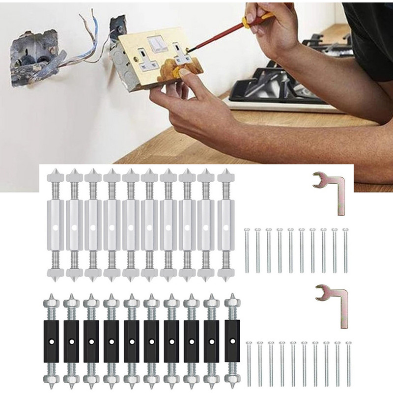 Višenamjenska sklopka, utičnica, kazeta, vijci, potporna šipka, zidna kutija s prekidačima, popravak, fiksno željezo, električni pribor, alat