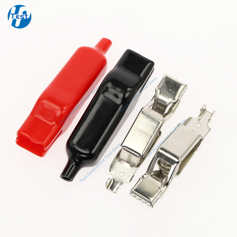 2tk 20A alligaatoriklambrid Kahe otsaga USB-laadimisaku krokodilliklambrid elektrilise hüppaja traadi testklambriga punane must