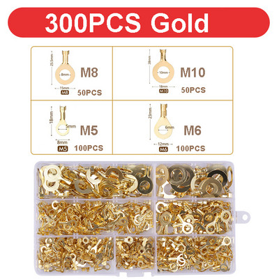 150/540 KOM M3/M4/M5/M6/M8/M10 Prstenaste stopice Oči Bakreni stezaljke za spajanje Kabelska stopica Konektor za žice Neizolirani komplet asortimana