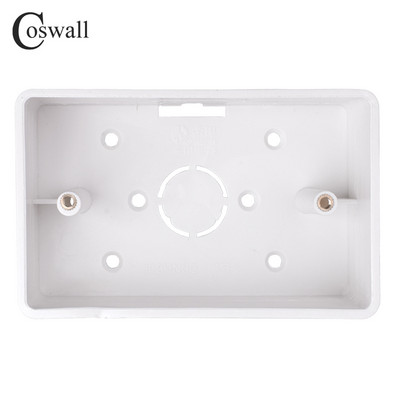 Coswall ārējā montāžas kārba 117 mm * 72 mm * 33 mm 118 * 72 mm standarta slēdzim un kontaktligzdai, piemērota jebkurai sienas virsmas pozīcijai
