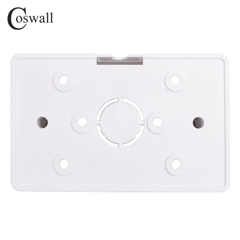 Coswall ārējā montāžas kārba 117 mm * 72 mm * 33 mm 118 * 72 mm standarta slēdzim un kontaktligzdai, piemērota jebkurai sienas virsmas pozīcijai