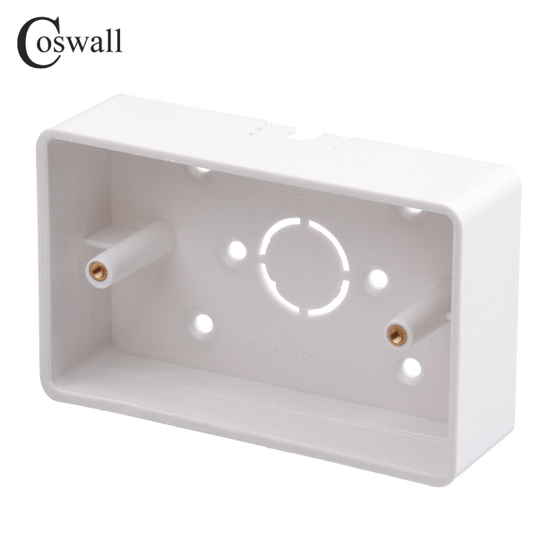 Coswall ārējā montāžas kārba 117 mm * 72 mm * 33 mm 118 * 72 mm standarta slēdzim un kontaktligzdai, piemērota jebkurai sienas virsmas pozīcijai