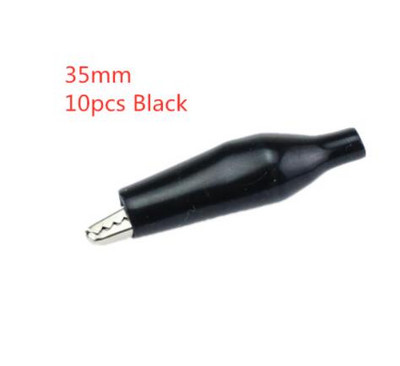 10gab/partija Izolētas krokodila skavas plastmasas roktura kabeļa vadu pārbaude metāla aligatora skavas Skavas 28mm 35mm 45mm garums