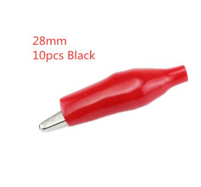 10gab/partija Izolētas krokodila skavas plastmasas roktura kabeļa vadu pārbaude metāla aligatora skavas Skavas 28mm 35mm 45mm garums