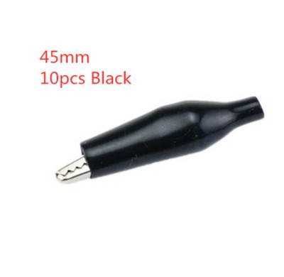 10gab/partija Izolētas krokodila skavas plastmasas roktura kabeļa vadu pārbaude metāla aligatora skavas Skavas 28mm 35mm 45mm garums