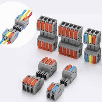 10PCS Docking Mini Quick Wire Connector Μπλοκ ακροδεκτών αγωγών άκρων για συμπαγή συμπαγή ηλεκτρική καλωδίωση γενικής χρήσης