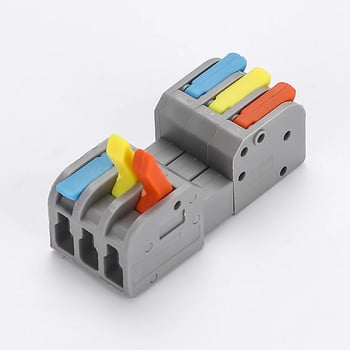 10PCS Docking Mini Quick Wire Connector Μπλοκ ακροδεκτών αγωγών άκρων για συμπαγή συμπαγή ηλεκτρική καλωδίωση γενικής χρήσης