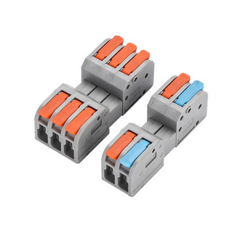 10PCS Docking Mini Quick Wire Connector Μπλοκ ακροδεκτών αγωγών άκρων για συμπαγή συμπαγή ηλεκτρική καλωδίωση γενικής χρήσης