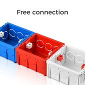 YINKA Tp86 Kutija za ugradnju prekidača Kazeta Vatrootporna plastična PVC razvodna stražnja kutija Univerzalna bijela sklopiva vodootporna kutija