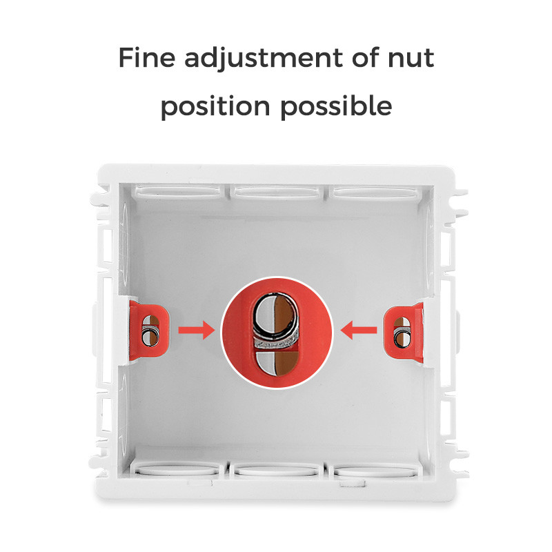 YINKA Tp86 Kutija za ugradnju prekidača Kazeta Vatrootporna plastična PVC razvodna stražnja kutija Univerzalna bijela sklopiva vodootporna kutija