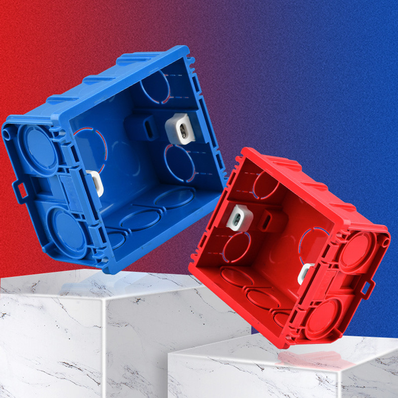 YINKA Tp86 Kutija za ugradnju prekidača Kazeta Vatrootporna plastična PVC razvodna stražnja kutija Univerzalna bijela sklopiva vodootporna kutija