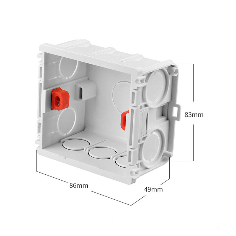 YINKA Tp86 Kutija za ugradnju prekidača Kazeta Vatrootporna plastična PVC razvodna stražnja kutija Univerzalna bijela sklopiva vodootporna kutija