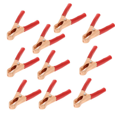 2Pcs/10Pcs 50A 600V bakreni test akumulatora automobila Aligatorska kopča Crvena crna 80 mm diy kit ispitni vodiči