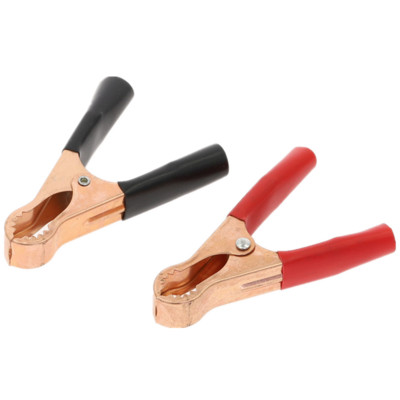 2Pcs/10Pcs 50A 600V bakreni test akumulatora automobila Aligatorska kopča Crvena crna 80 mm diy kit ispitni vodiči