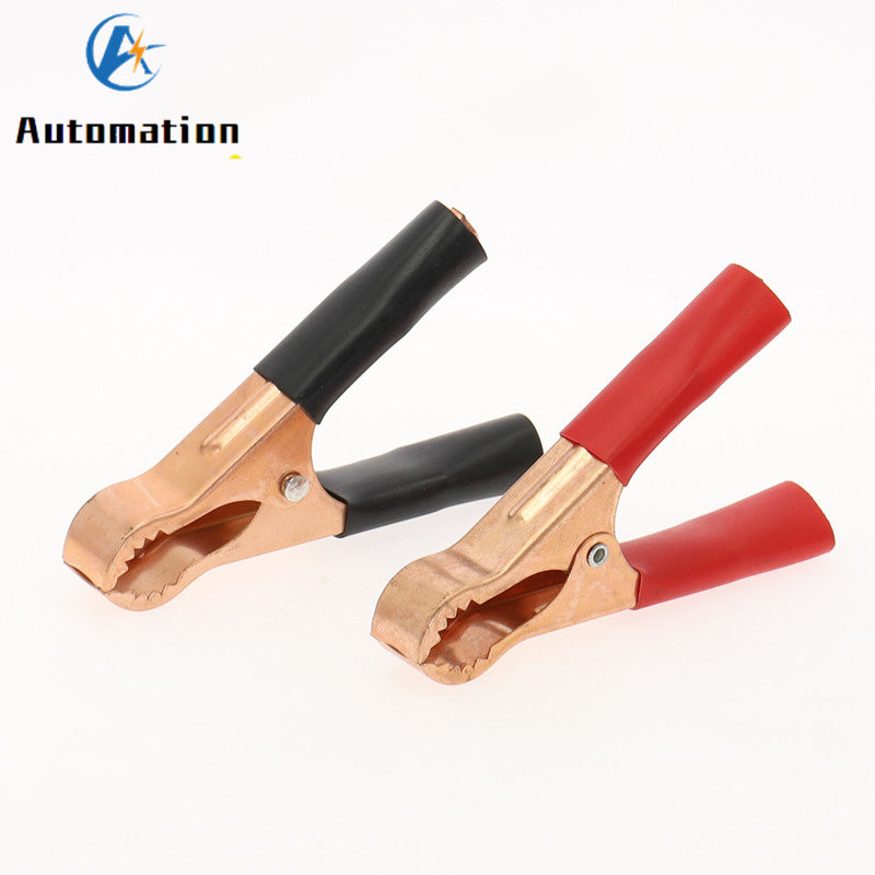 2Pcs/10Pcs 50A 600V bakreni test akumulatora automobila Aligatorska kopča Crvena crna 80 mm diy kit ispitni vodiči