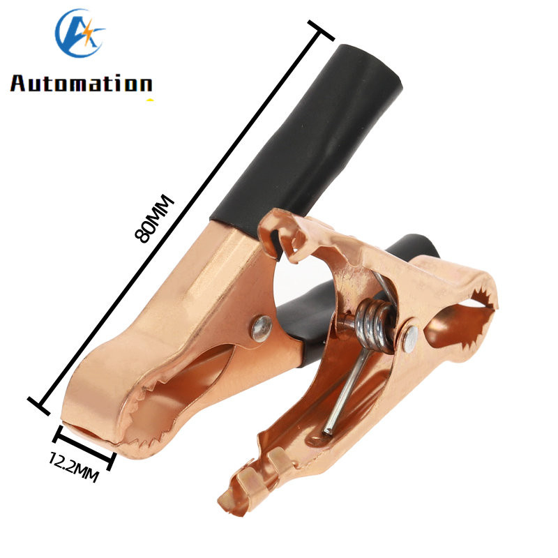 2Pcs/10Pcs 50A 600V bakreni test akumulatora automobila Aligatorska kopča Crvena crna 80 mm diy kit ispitni vodiči