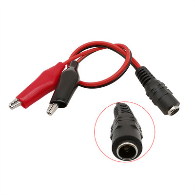2x aligatorske kopče na DC 5,5X2,1 mm muški ženski adapter za konektor za strujni utikač Krokodilska žica Kabeli kopča Testni vodovi
