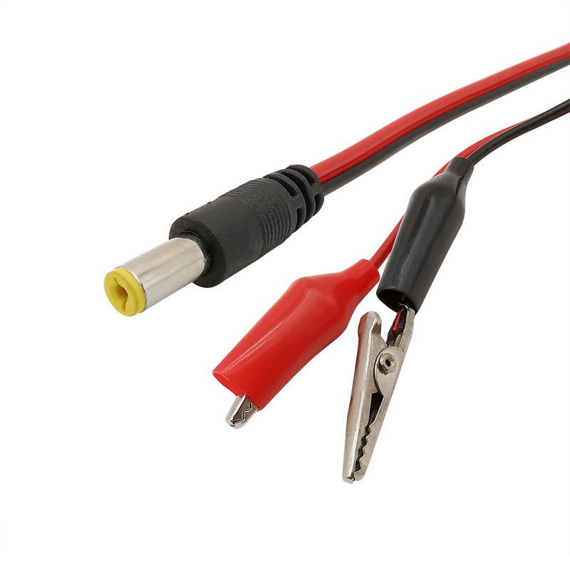 2x aligatorske kopče na DC 5,5X2,1 mm muški ženski adapter za konektor za strujni utikač Krokodilska žica Kabeli kopča Testni vodovi