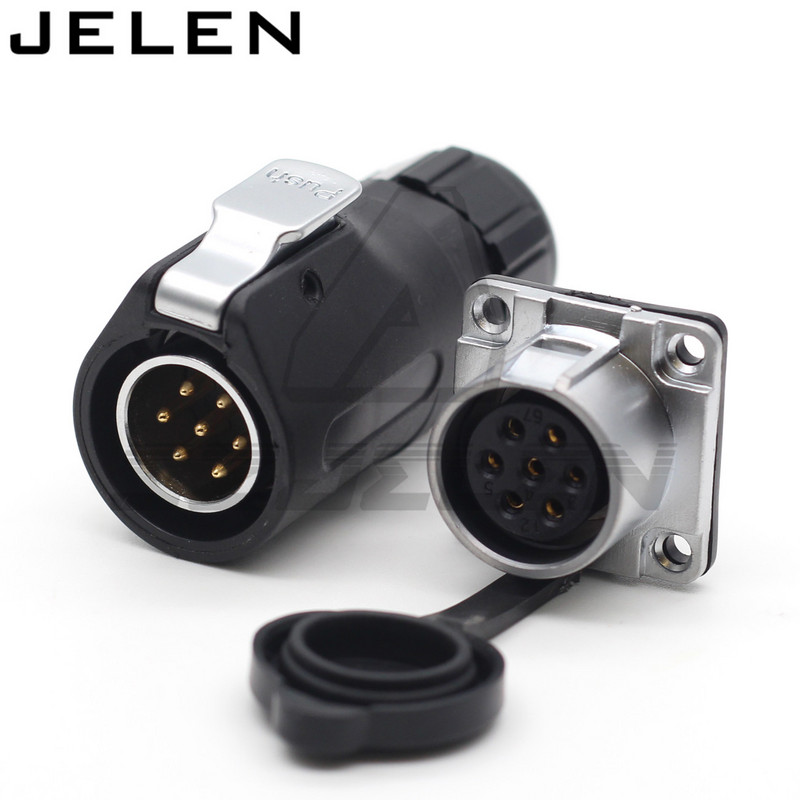 XHE20, IP67 2/3/4/5/6/7/8/9/10/12 pinski vodootporni konektor, M20 za montažu na ploču, utikač i utičnica