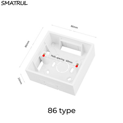 SMATRUL Zidna kutija za vanjsku ugradnju 86 120 146 Stil za standardne prekidače i utičnice Kazeta Suha obloga Gipsane ploče Gipsane ploče