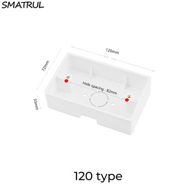 SMATRUL Zidna kutija za vanjsku ugradnju 86 120 146 Stil za standardne prekidače i utičnice Kazeta Suha obloga Gipsane ploče Gipsane ploče