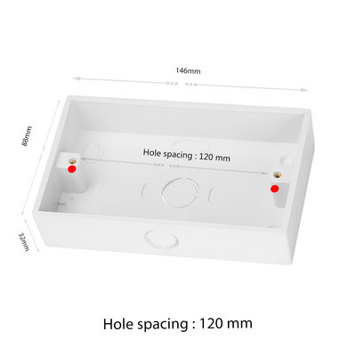 SMATRUL Zidna kutija za vanjsku ugradnju 86 120 146 Stil za standardne prekidače i utičnice Kazeta Suha obloga Gipsane ploče Gipsane ploče