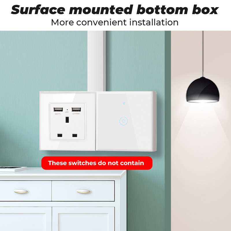 SMATRUL Zidna kutija za vanjsku ugradnju 86 120 146 Stil za standardne prekidače i utičnice Kazeta Suha obloga Gipsane ploče Gipsane ploče