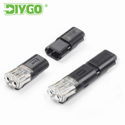 10PCS Fast Pluggable Wire Connector 2Pin Splice Electrical Cable Crimp Terminals for Wires Καλωδίωση LED Car Connectors 22-20AWG