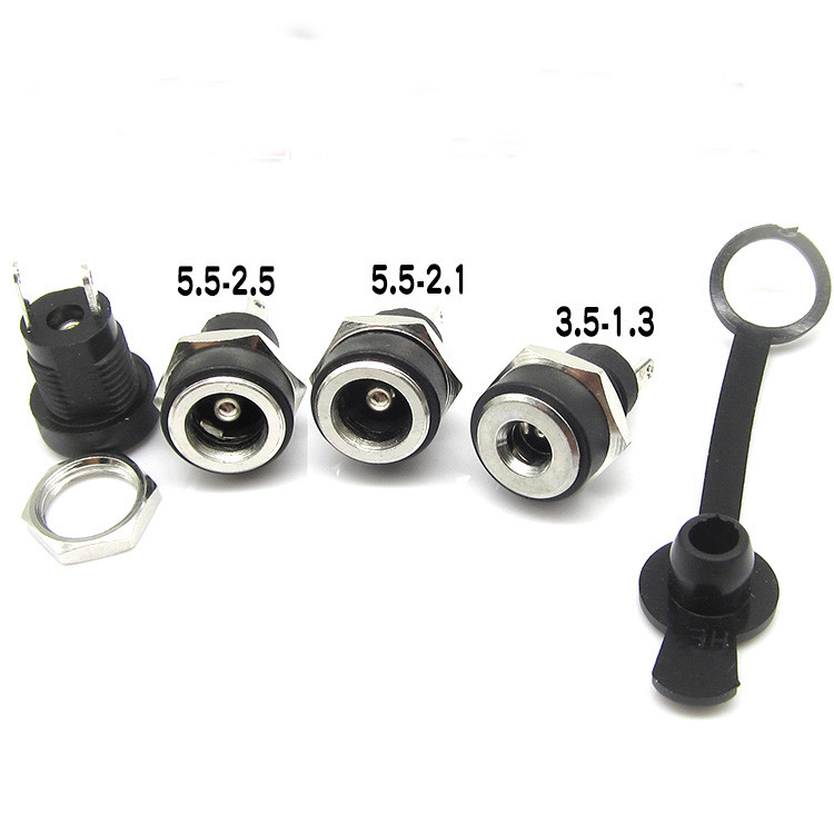2/5/10 komada 5,5 x 2,1/5,5 x 2,5 mm DC utičnica za utičnicu Napajanje Ženski konektor za montažu na ploču Utični adapter 2 priključka DC konektor