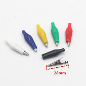6Pcs Aligator kopče Električni DIY testni vodiči Aligator dvostrane krokodilske kopče Roach Clip test premosna žica 28 mm