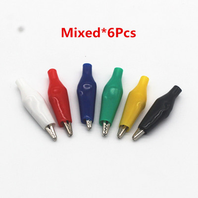 6Pcs Aligator kopče Električni DIY testni vodiči Aligator dvostrane krokodilske kopče Roach Clip test premosna žica 28 mm