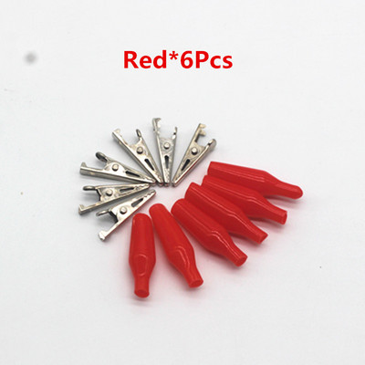 6Pcs Aligator kopče Električni DIY testni vodiči Aligator dvostrane krokodilske kopče Roach Clip test premosna žica 28 mm