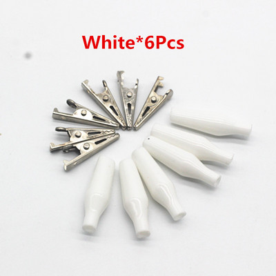 6Pcs Aligator kopče Električni DIY testni vodiči Aligator dvostrane krokodilske kopče Roach Clip test premosna žica 28 mm