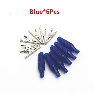 6Pcs Aligator kopče Električni DIY testni vodiči Aligator dvostrane krokodilske kopče Roach Clip test premosna žica 28 mm