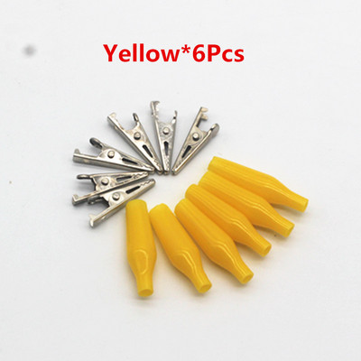 6Pcs Aligator kopče Električni DIY testni vodiči Aligator dvostrane krokodilske kopče Roach Clip test premosna žica 28 mm