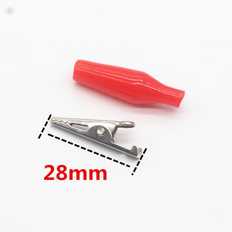 6Pcs Aligator kopče Električni DIY testni vodiči Aligator dvostrane krokodilske kopče Roach Clip test premosna žica 28 mm