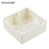 LOMAZOO Vanjska kutija za ugradnju 86mm*86mm*33mm,Dodaci za utičnice,Bijela EU FR kvadratna razvodna kutija Kutija za površinsku ugradnju