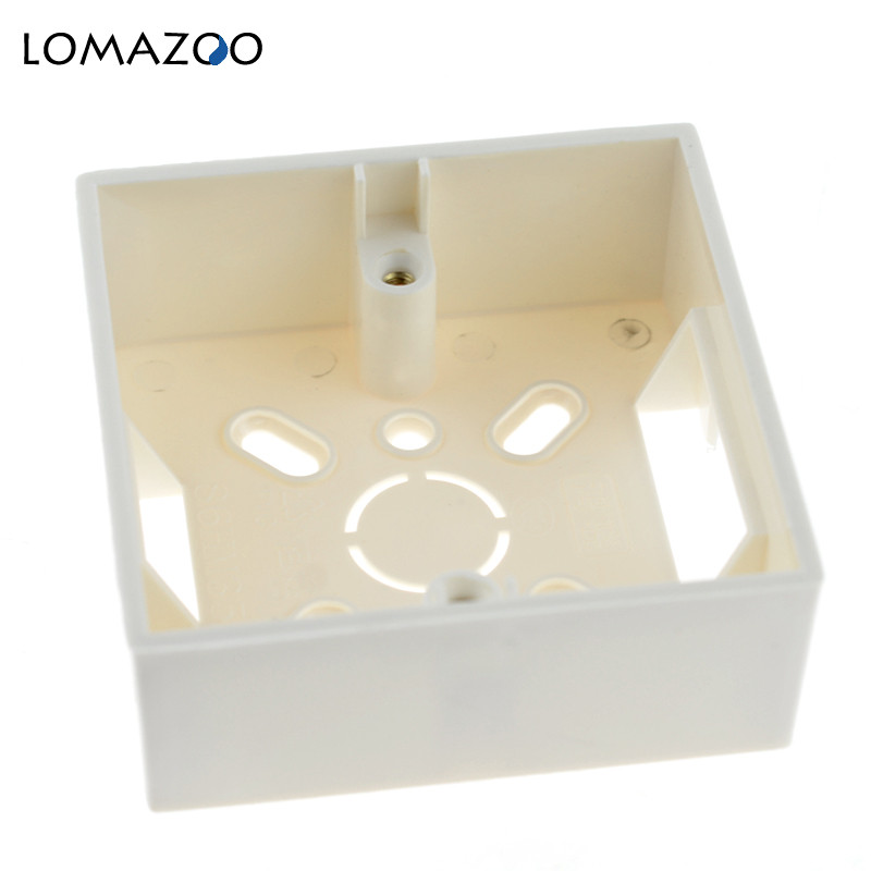 LOMAZOO Vanjska kutija za ugradnju 86mm*86mm*33mm,Dodaci za utičnice,Bijela EU FR kvadratna razvodna kutija Kutija za površinsku ugradnju