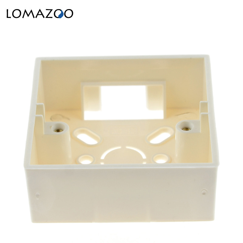 LOMAZOO Vanjska kutija za ugradnju 86mm*86mm*33mm,Dodaci za utičnice,Bijela EU FR kvadratna razvodna kutija Kutija za površinsku ugradnju