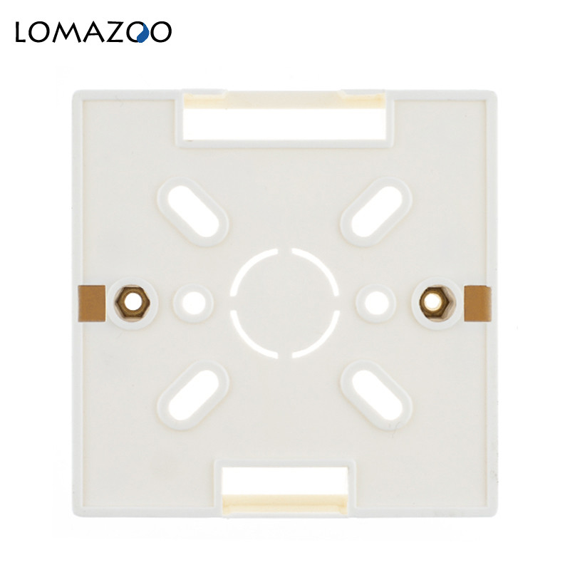 LOMAZOO Vanjska kutija za ugradnju 86mm*86mm*33mm,Dodaci za utičnice,Bijela EU FR kvadratna razvodna kutija Kutija za površinsku ugradnju