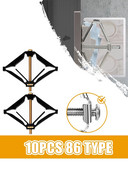 10PCS 86 Type Cassette Repairer Tamna kutija Popravak vijka Utikač Prekidač Stara kutija za utičnice Fiksni zid Zamjena kutije za popravak Potporna šipka Alati